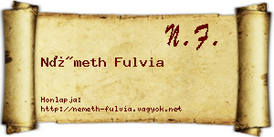 Németh Fulvia névjegykártya
